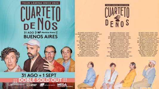 Cuarteto De Nos | Doble Sold-Out!!! | De sus shows del 31-8 y 1-9 en el Movistar Arena