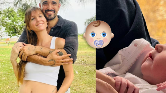 Nació Rosario, la hija de Abel Pintos y Mora Calabrese