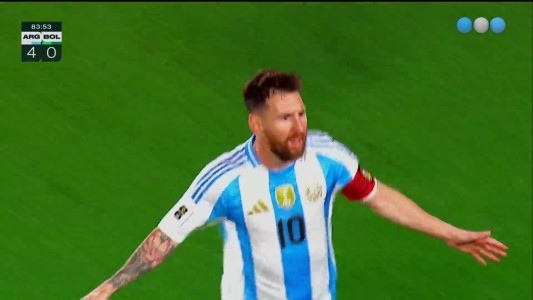 El segundo de Messi para el 5-0 - Argentina vs. Bolivia