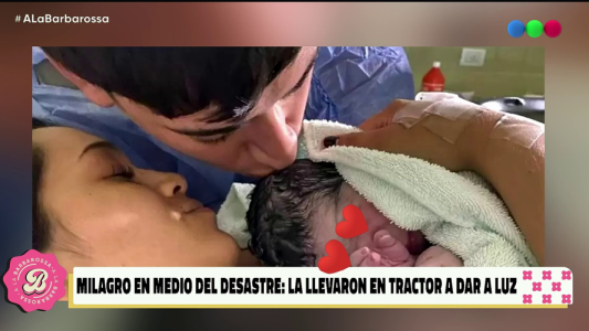 Bahía Blanca: una mujer fue llevada en un tractor para dar a luz a su bebé