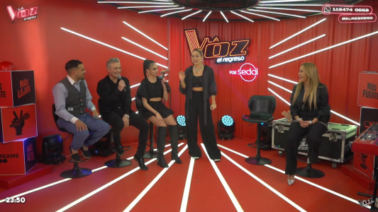 Clara Tapia, Roberto Danelli y Emanuel Giraudo en la septima emisión de "La Voz, El Regreso"