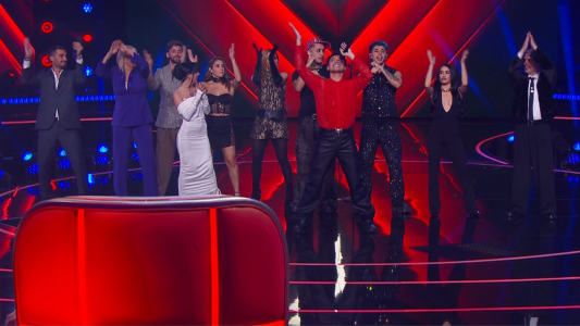 Alan Lez le enseñó a los coaches de La Voz Argentina 2025 el baile de "Provócame"