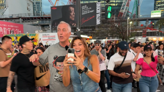 Marley y Catherine Fulop se animaron a hacer el cruce más famoso del mundo