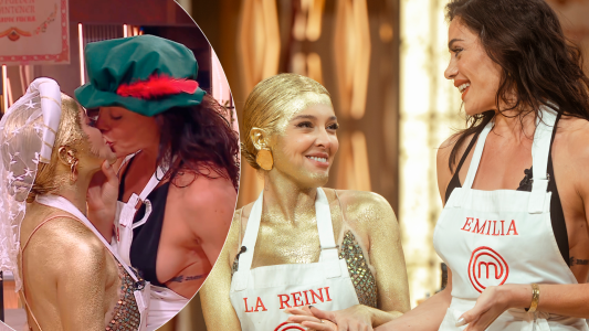 La Reini y Emilia Attias se besaron apasionadamente en Masterchef Celebrity