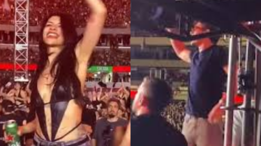 Cumbre de estrellas en el Monumental: Franco Colapinto y Cazzu vibraron con el show histórico de Airbag