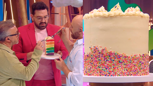 Damián Betular reveló todos los secretos de la torta arcoíris