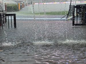 Diluvio en Alabama antes del amistoso entre Argentina e Islandia